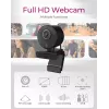 ICY BOX IB-CAM501-HD Webcam 1920 x 1080 Pixel USB 2.0 Schwarz