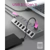 ICY BOX IB-HUB1701-C3 USB 3.2 Gen 1 (3.1 Gen 1) Typ-B 5000 Mbit/s Anthrazit