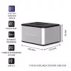 Dockingstation QOLTEC 5316 für 2x 2,5/3,5 Zoll HDD/SSD, SATA, USB 3.0 (5 Gb/s), Aluminiumgehäuse