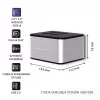 Dockingstation QOLTEC 5316 für 2x 2,5/3,5 Zoll HDD/SSD, SATA, USB 3.0 (5 Gb/s), Aluminiumgehäuse