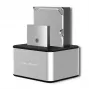Dockingstation QOLTEC 5316 für 2x 2,5/3,5 Zoll HDD/SSD, SATA, USB 3.0 (5 Gb/s), Aluminiumgehäuse