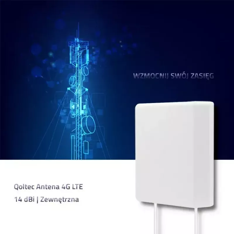 Outdoor 4G LTE Antenne QOLTEC 57020 14 dBi — Richtantenne für mobiles Breitband