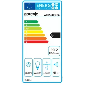 Gorenje WHI949EXBG Dunstabzugshaube Wandmontiert Silber, Edelstahl 608 m³/h