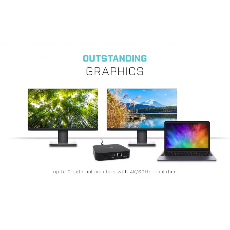 i-tec USB-C HDMI DP Docking Station mit Power Delivery 100 W + Universal-Ladegerät 100 W