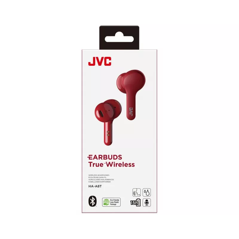 JVC HA-A8T-R Kopfhörer True Wireless Stereo (TWS) In-Ear Musik Bluetooth rot