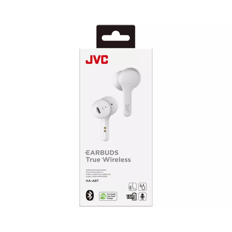 JVC HA-A8T-W Kopfhörer True Wireless Stereo (TWS) Im-Ohr Musik Bluetooth Weiß
