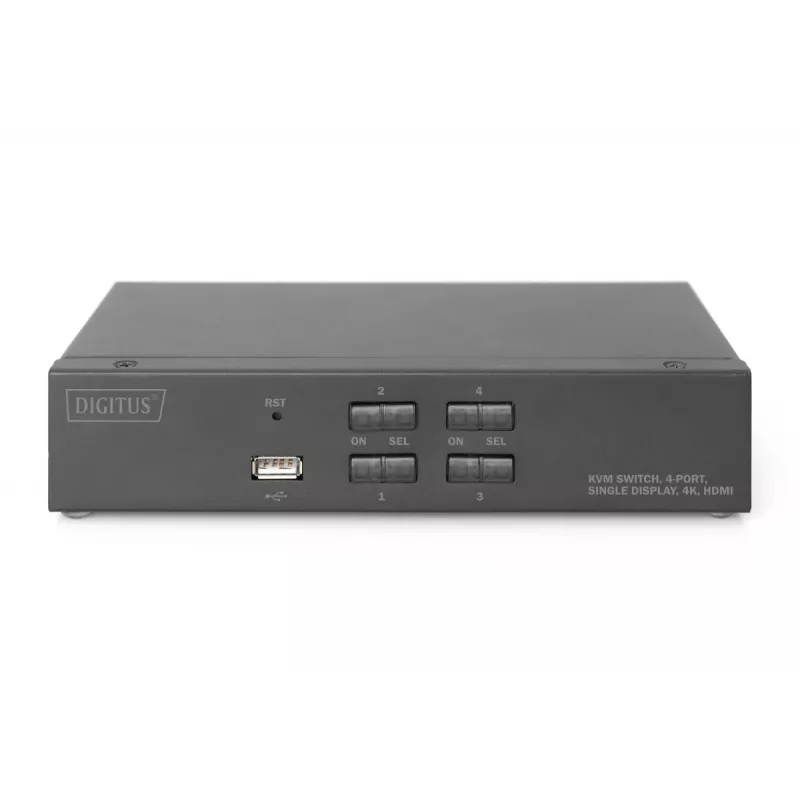KVM Switch Digitus 4 Port Single Display 4K HDMI