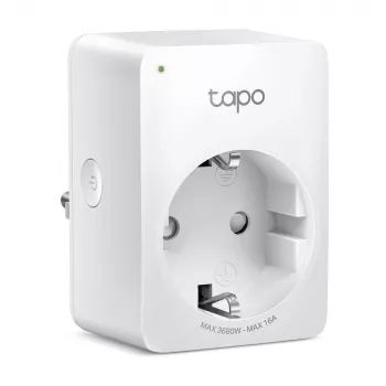 TP-Link Tapo Mini Smart Wi-Fi Steckdose, Energieüberwachung, Innenbereich, Weiß, Zuhause, Büro, Status, Android, iOS, Kabellos