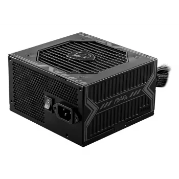 MSI MAG A550BN UK Netzteil '550W, 80 Plus Bronze zertifiziert, 12V Single-Rail, DC-DC-Schaltung, 120mm Lüfter, nicht-modular, ummantelte Kabel, ATX-Netzteil, UK-Netzkabel, Schwarz'