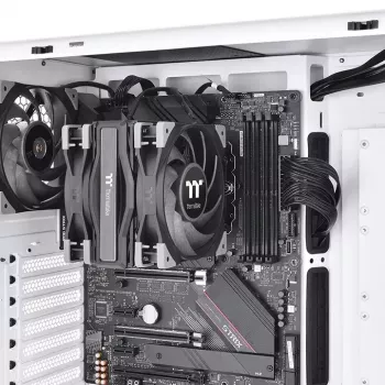 Prozessorkühler THERMALTAKE Toughair 510, zwei 120-mm-Lüfter, 4 Heatpipes, 159,5×98,8×123,6 mm, schwarz