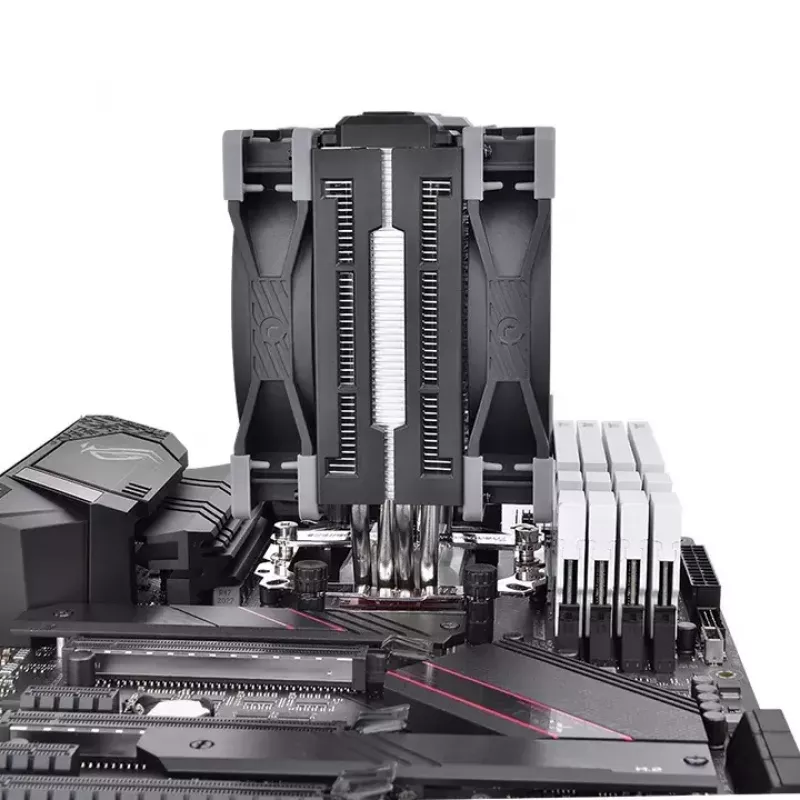 Prozessorkühler THERMALTAKE Toughair 510, zwei 120-mm-Lüfter, 4 Heatpipes, 159,5×98,8×123,6 mm, schwarz
