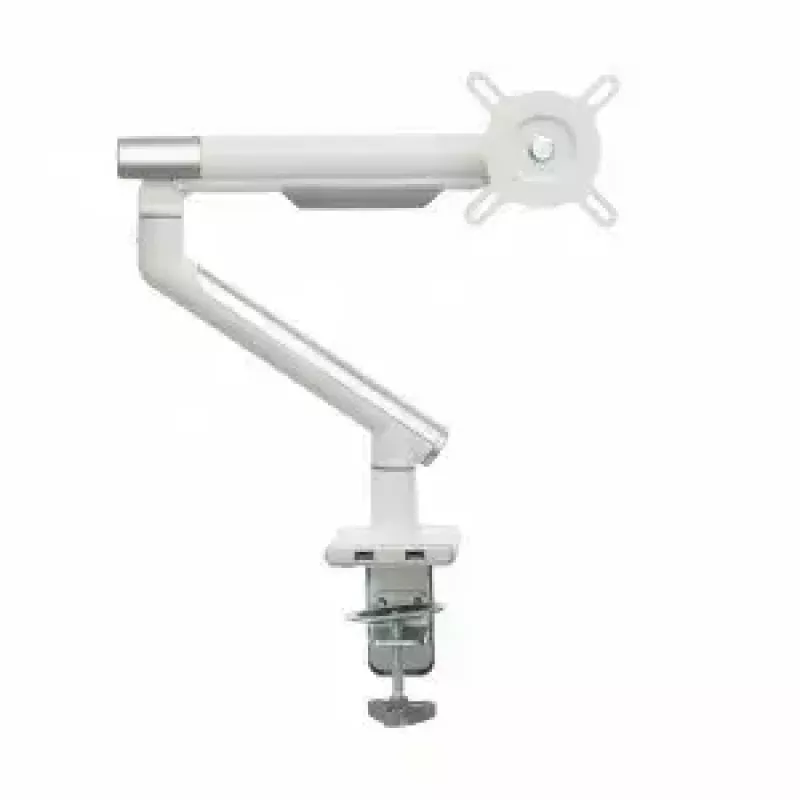 Monitor-Tischhalterung ART RAMM L-19GD für 17–32 Zoll Monitore, gasunterstützt, 2–9 kg, 2x USB 3.0, weiß, Klemme