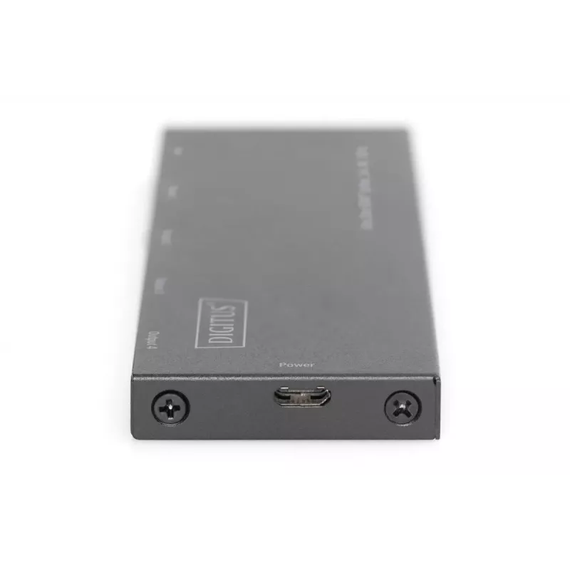DIGITUS Ultra Slim HDMI Splitter, 1x4, 4K/60Hz HDR, HDCP 2.2, 18 Gbps, Micro USB powered