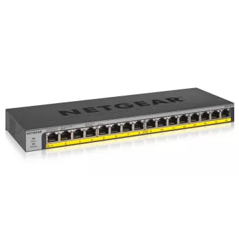 NETGEAR GS116LP Unmanaged Gigabit Ethernet (10/100/1000) Power over Ethernet (PoE) Schwarz
