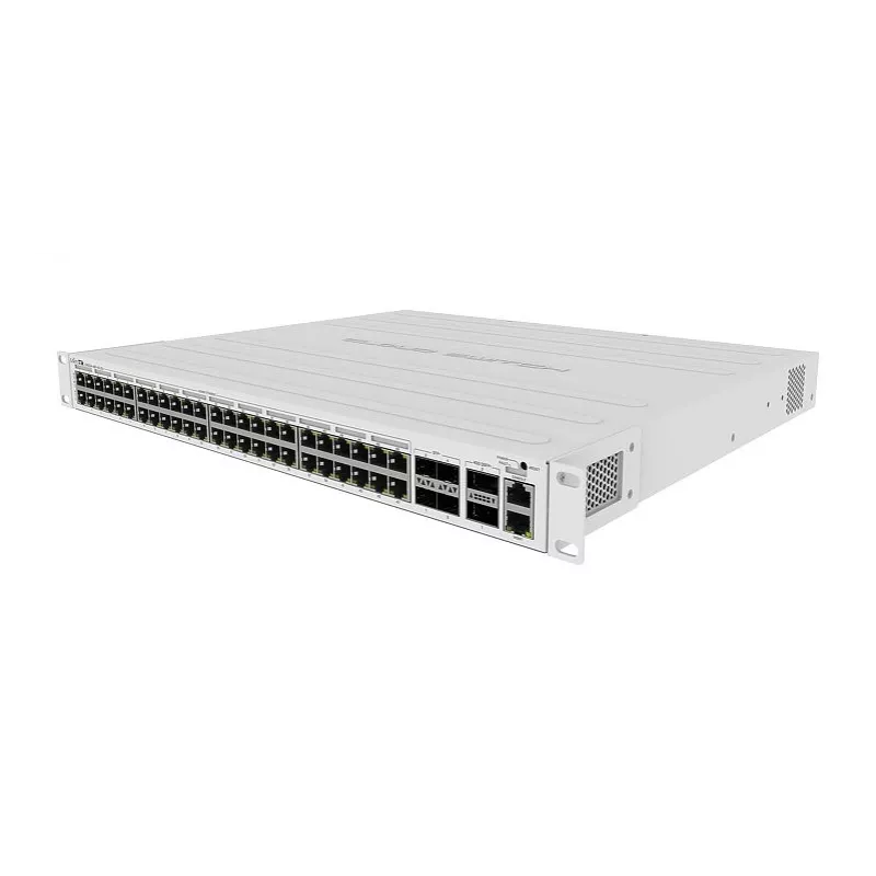Managed L3 Switch MikroTik CRS354-48P-4S+2Q+RM — 48× Gigabit RJ-45, 4× SFP+, 2× QSFP+, 48 PoE-Ports