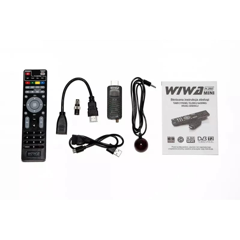 DVB-T/DVB-T2-Receiver WIWA H.265 MINI — H.265 HD Digitaler Terrestrischer Tuner, Full HD, HDMI, USB, 5V/1,5A