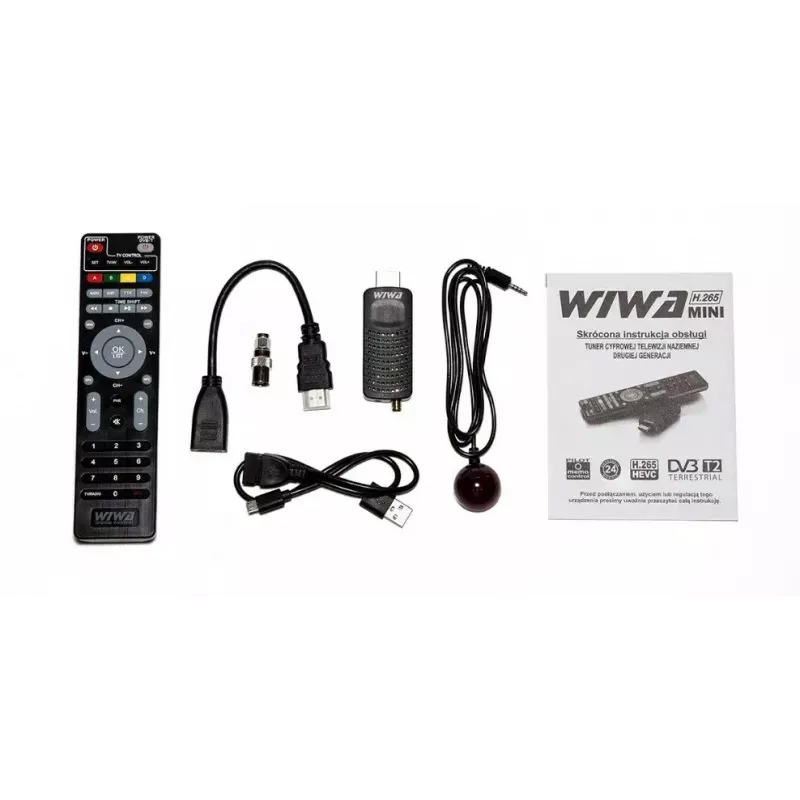 DVB-T/DVB-T2-Receiver WIWA H.265 MINI — H.265 HD Digitaler Terrestrischer Tuner, Full HD, HDMI, USB, 5V/1,5A
