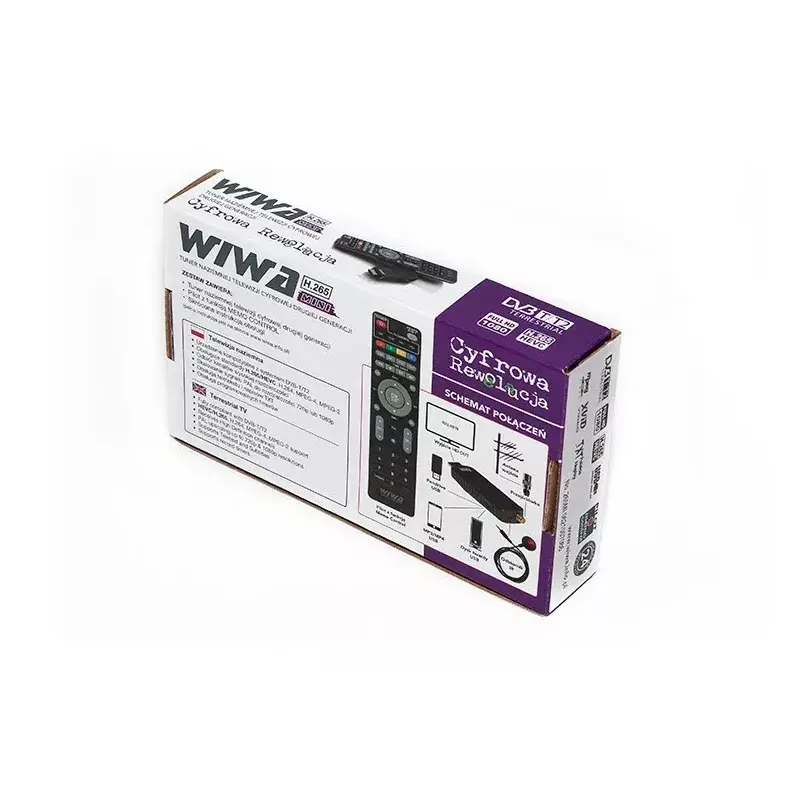 DVB-T/DVB-T2-Receiver WIWA H.265 MINI — H.265 HD Digitaler Terrestrischer Tuner, Full HD, HDMI, USB, 5V/1,5A