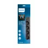 Philips SPN7080BA/60 Überspannungsschutz Schwarz 8 AC-Ausgänge 2 m