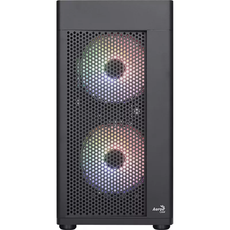 Aerocool HEXFORMBKV2 Micro ATX PC-Gehäuse 3 Lüfter FRGB Schwarz
