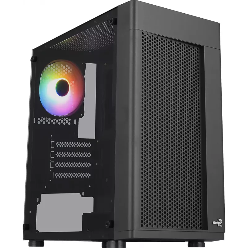 Aerocool HEXFORMBKV2 Micro ATX PC-Gehäuse 3 Lüfter FRGB Schwarz