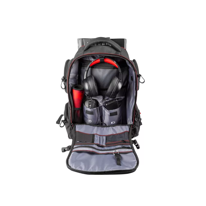 GENESIS Pallad 550 43,9 cm (17,3 Zoll) Rucksack Schwarz, Rot