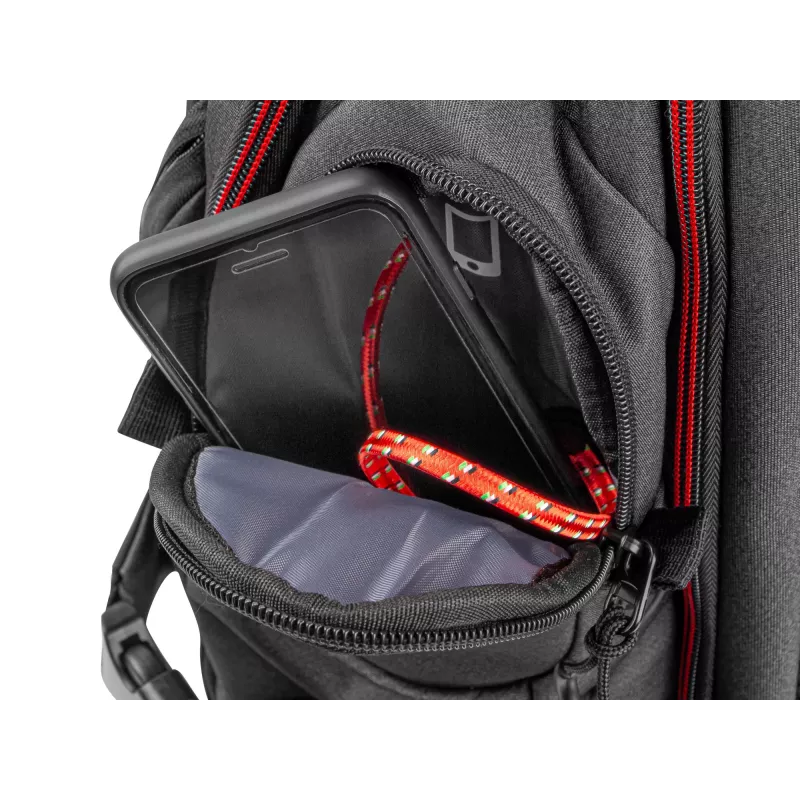 GENESIS Pallad 550 43,9 cm (17,3 Zoll) Rucksack Schwarz, Rot