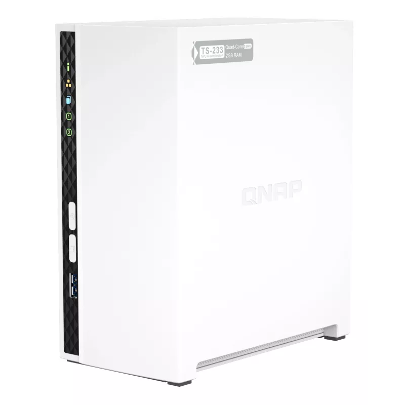 QNAP TS-233 NAS/Storage-Server Tower ARM Cortex-A55 2 GB 0 TB QNAP QTS Weiß