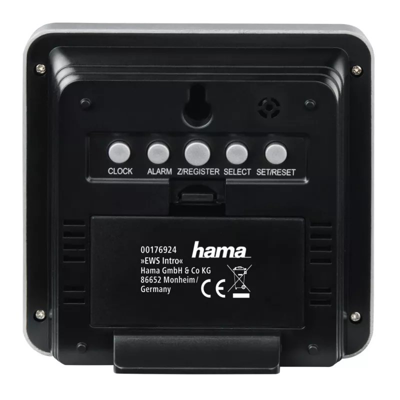 Thermometer Hama EWS Intro Schwarz Silver