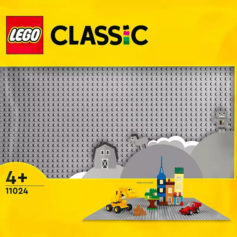 LEGO Bauplatte 11024 — Classic graue Grundplatte 48x48 Noppen (380 × 380 mm)