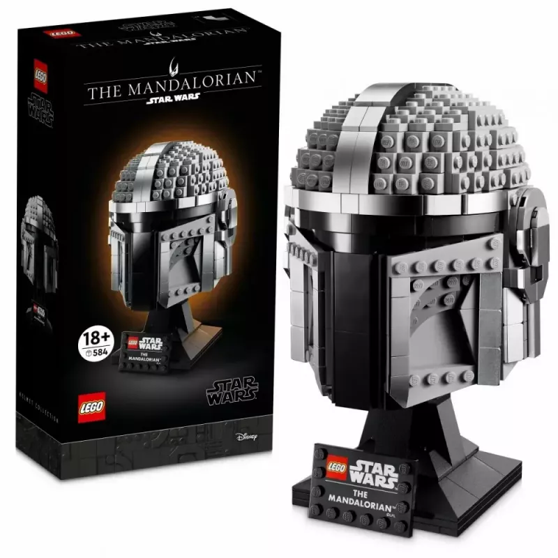 Bauspielzeug LEGO Mandalorian Helm 75328 — Star Wars Ausstellungsmodell, Sammlerstück zum Bauen, 584 Teile, Alter 18+