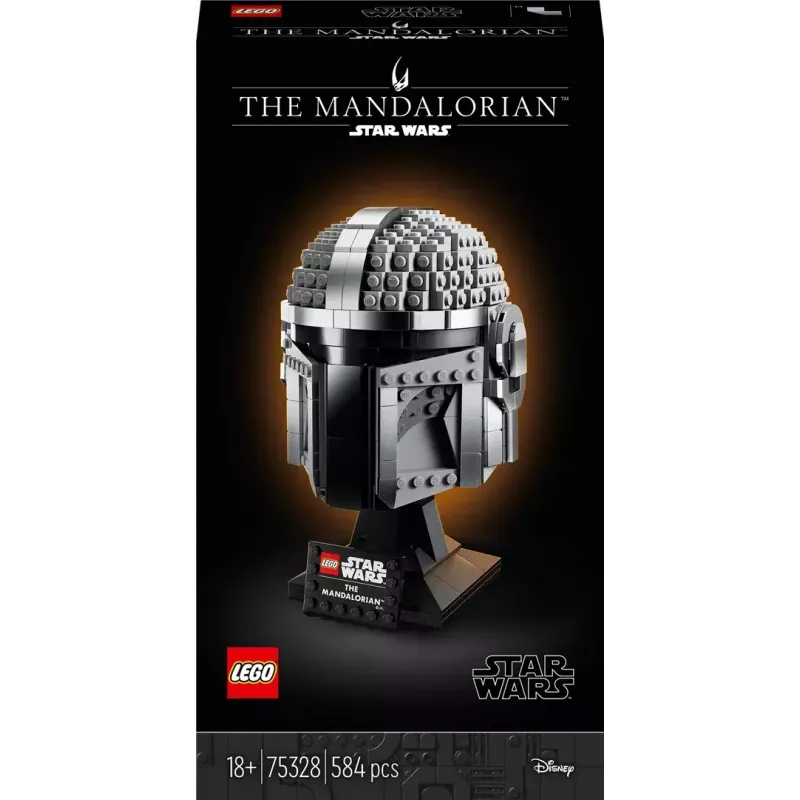 Bauspielzeug LEGO Mandalorian Helm 75328 — Star Wars Ausstellungsmodell, Sammlerstück zum Bauen, 584 Teile, Alter 18+