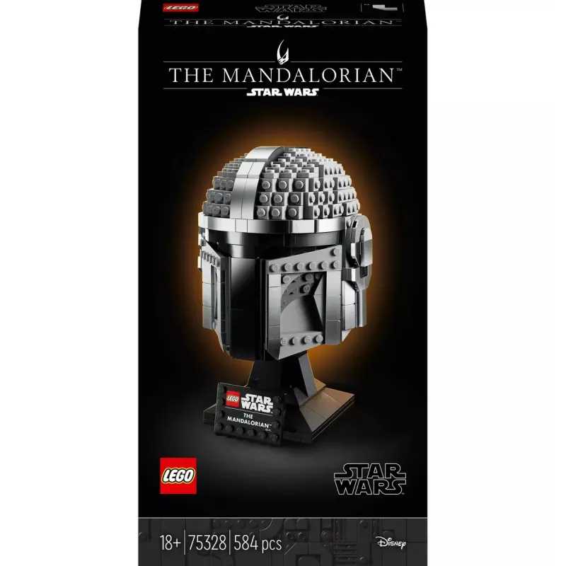 Bauspielzeug LEGO Mandalorian Helm 75328 — Star Wars Ausstellungsmodell, Sammlerstück zum Bauen, 584 Teile, Alter 18+