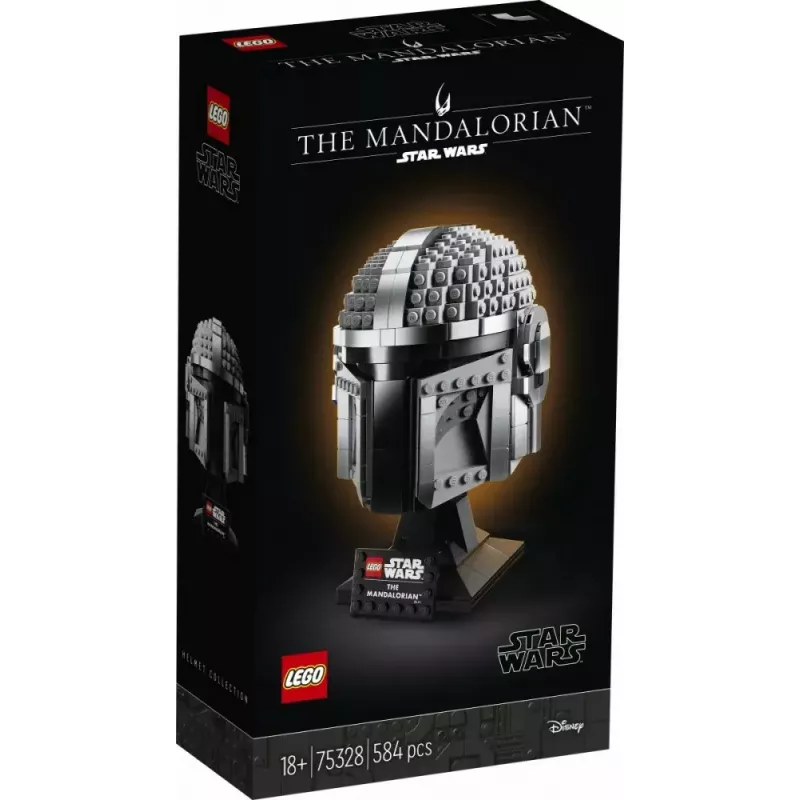 Bauspielzeug LEGO Mandalorian Helm 75328 — Star Wars Ausstellungsmodell, Sammlerstück zum Bauen, 584 Teile, Alter 18+