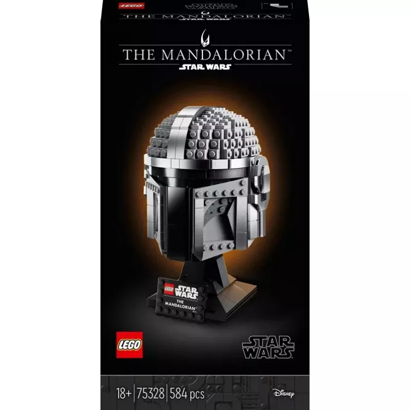 Bauspielzeug LEGO Mandalorian Helm 75328 — Star Wars Ausstellungsmodell, Sammlerstück zum Bauen, 584 Teile, Alter 18+