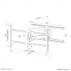 Neomounts WL40-550BL18 TV-Wandhalterung 43-75 Zoll - voll beweglich - einfache Montage