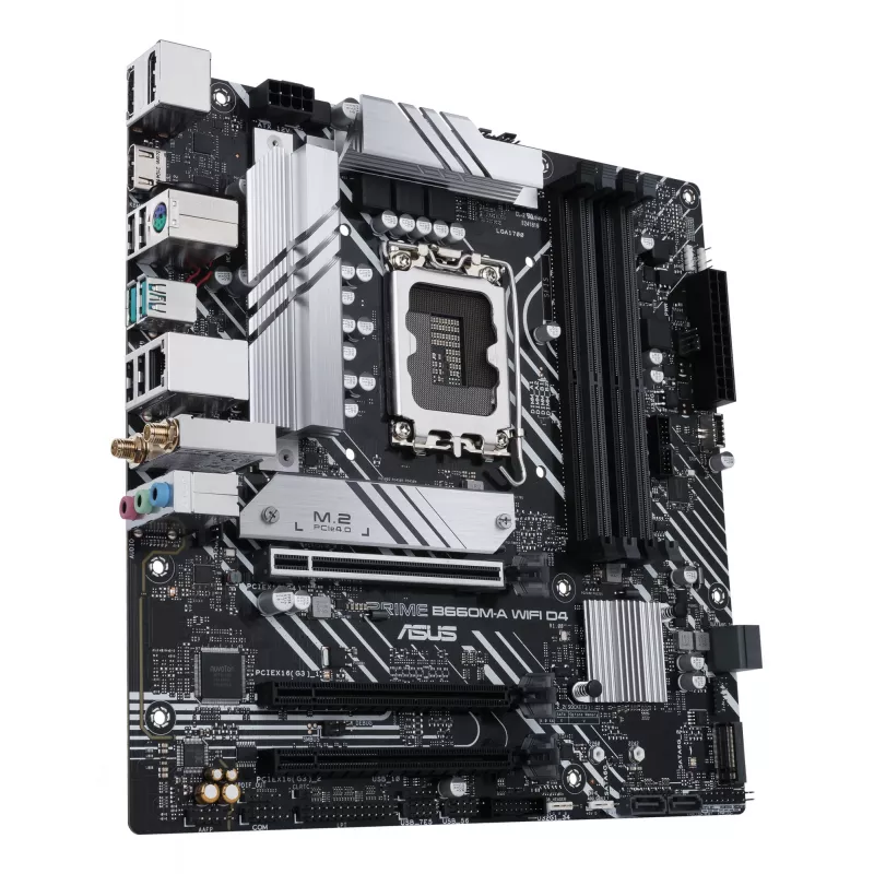 Motherboard ASUS PRIME B660M-A WIFI D4 — Intel B660, LGA 1700, micro ATX, DDR4, 4 DIMM, Wi‑Fi 6, 2x M.2