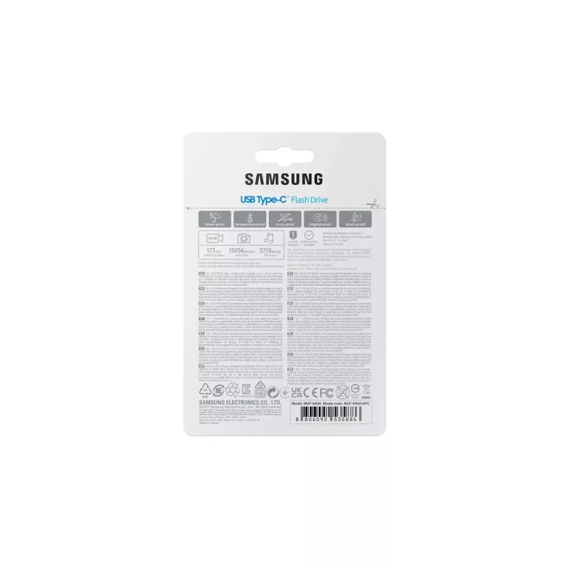 Samsung MUF-64DA USB-Flash-Laufwerk 64 GB USB Typ-C 3.2 Gen 1 (3.1 Gen 1) Blau