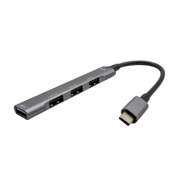 i-tec Metal USB-C HUB 1x USB 3.0 + 3x USB 2.0, USB 3.2 Gen 1 (3.1 Gen 1) Typ-C, USB 2.0, USB 3.2 Gen 1 (3.1 Gen 1) Typ-A, Metallic, Metall, 0,19 m, Android