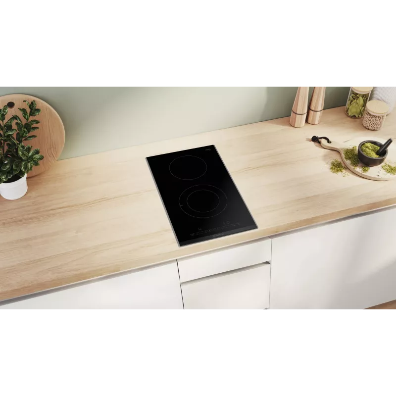 Bosch Serie 6 PKF375FP2E Kochfeld Schwarz Einbau 30 cm Glaskeramik-Kochfeld 2 Kochzonen