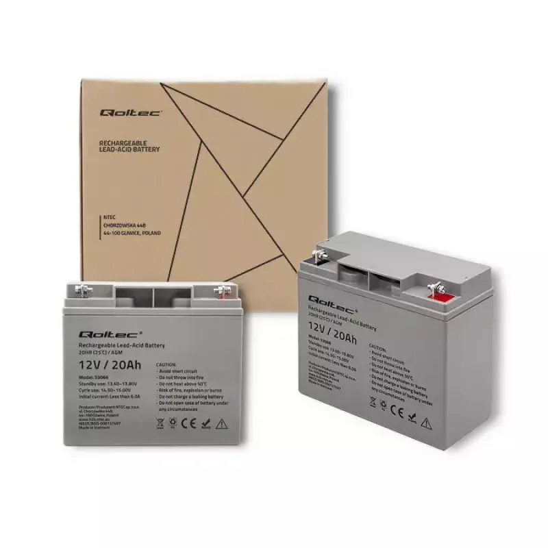 Qoltec 53066 USV-Batterie Blei-Säure-Vlies 12 V 20 Ah