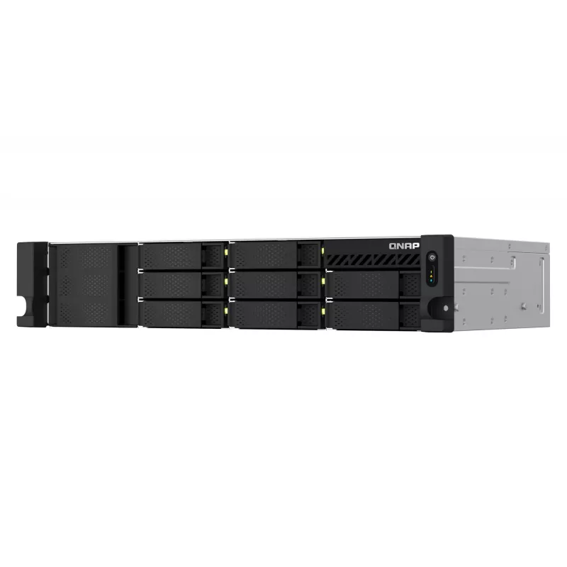 QNAP TS-873AEU-4G NAS/Storage-Server Rack (2U) Ryzen Embedded V1500B 4 GB DDR4 0 TB QuTS hero Schwarz
