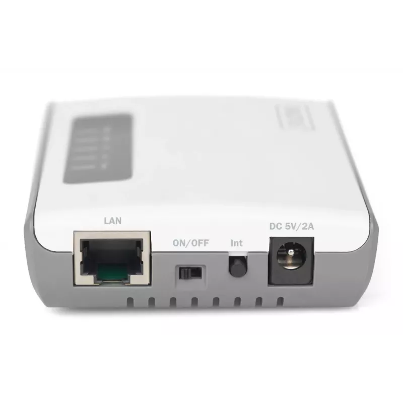 DIGITUS 2-Port USB 2.0 WLAN-Netzwerkserver NAS USB-Hub Druckserver