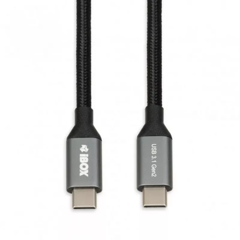 USB-C-auf-USB-C-Kabel IBOX IKUMTC31G2 USB 3.2 Gen 2, 1 m, schwarz