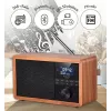 Tragbares Radio Adler AD 1184 mit DAB+/FM/AM Digitaltuner, Bluetooth 5.0, 15W, SD/USB, Wecker, Schwarz/Holz