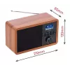 Tragbares Radio Adler AD 1184 mit DAB+/FM/AM Digitaltuner, Bluetooth 5.0, 15W, SD/USB, Wecker, Schwarz/Holz