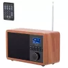 Tragbares Radio Adler AD 1184 mit DAB+/FM/AM Digitaltuner, Bluetooth 5.0, 15W, SD/USB, Wecker, Schwarz/Holz