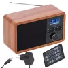 Tragbares Radio Adler AD 1184 mit DAB+/FM/AM Digitaltuner, Bluetooth 5.0, 15W, SD/USB, Wecker, Schwarz/Holz