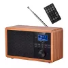 Tragbares Radio Adler AD 1184 mit DAB+/FM/AM Digitaltuner, Bluetooth 5.0, 15W, SD/USB, Wecker, Schwarz/Holz