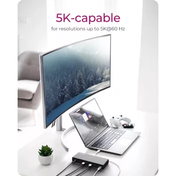 ICY BOX IB-DK2245AC Kabelgebunden USB 3.2 Gen 1 (3.1 Gen 1) Type-C Schwarz
